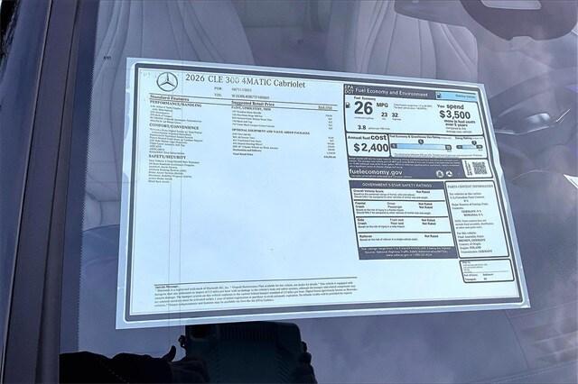 new 2026 Mercedes-Benz CLE 300 car, priced at $70,985