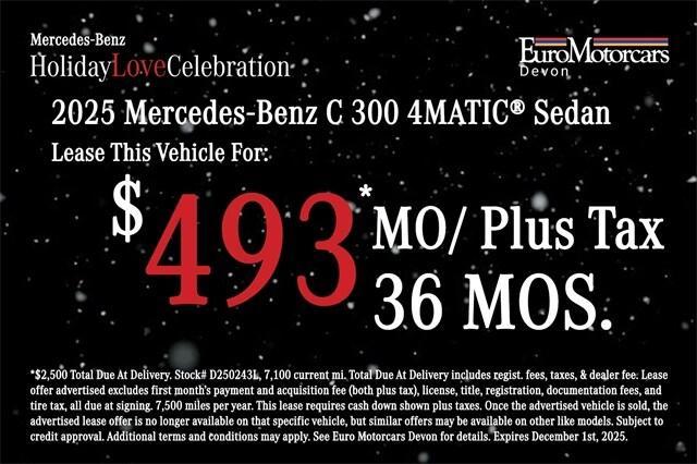 used 2025 Mercedes-Benz C-Class car, priced at $44,885