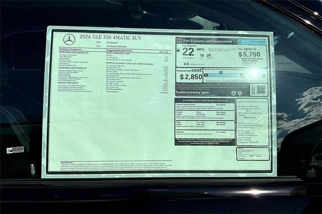 new 2026 Mercedes-Benz GLE 350 car, priced at $73,900