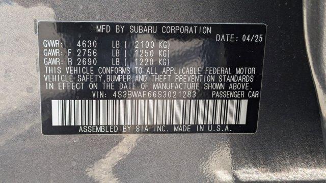 new 2025 Subaru Legacy car, priced at $32,280