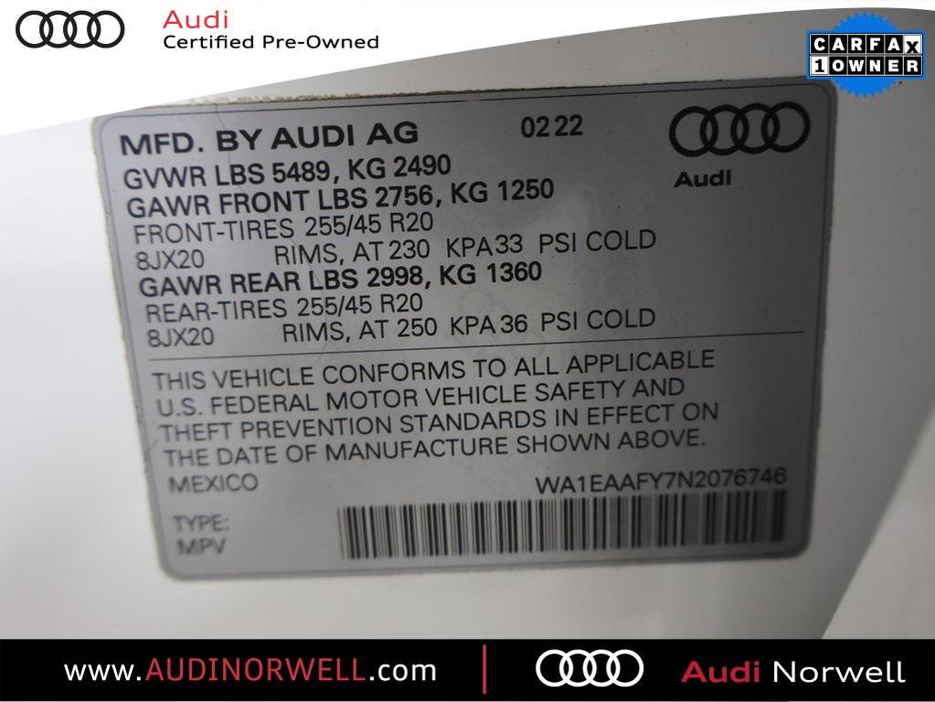 used 2022 Audi Q5 car, priced at $35,490