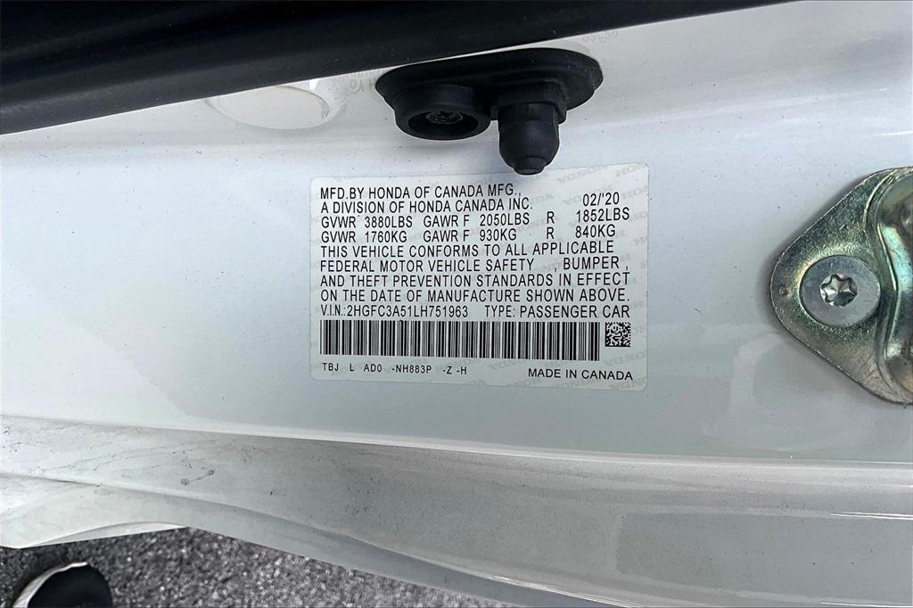 used 2020 Honda Civic Si car, priced at $23,144