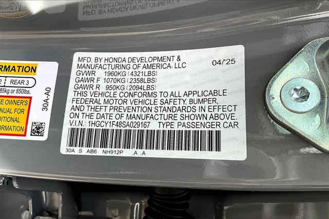 new 2025 Honda Accord car, priced at $32,165