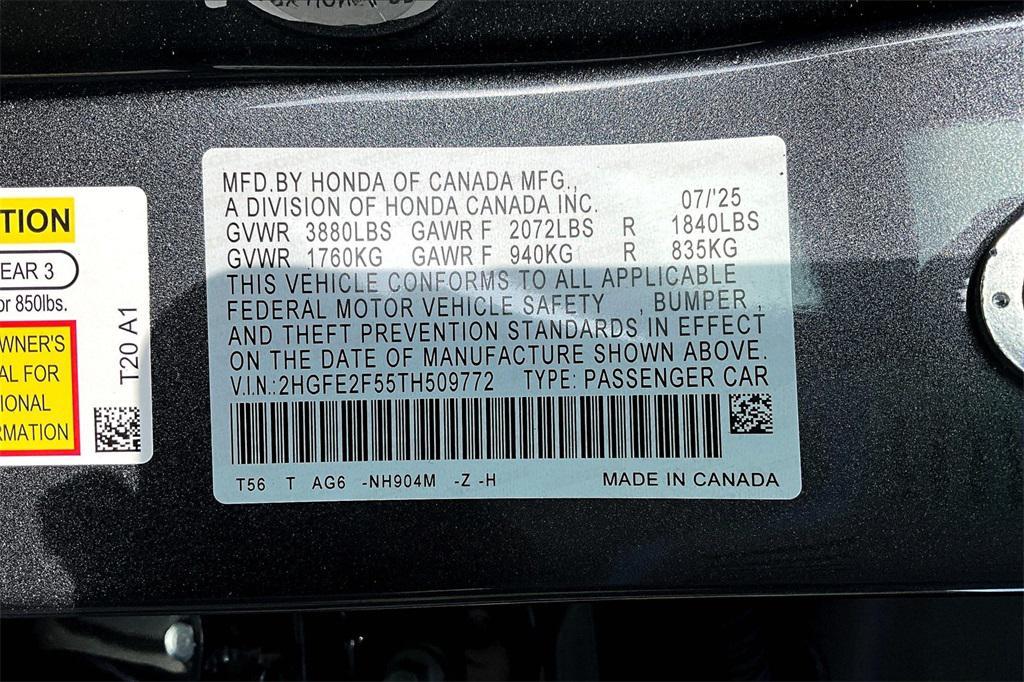 new 2026 Honda Civic car, priced at $27,745