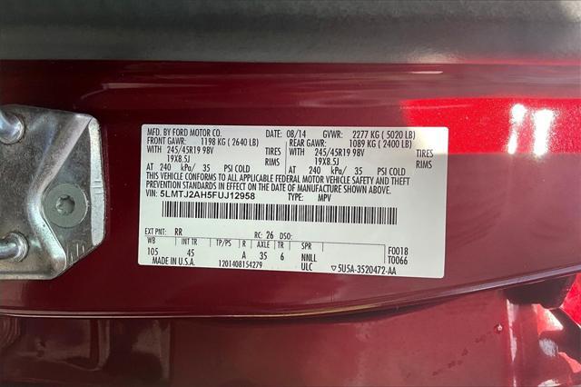 used 2015 Lincoln MKC car, priced at $10,149