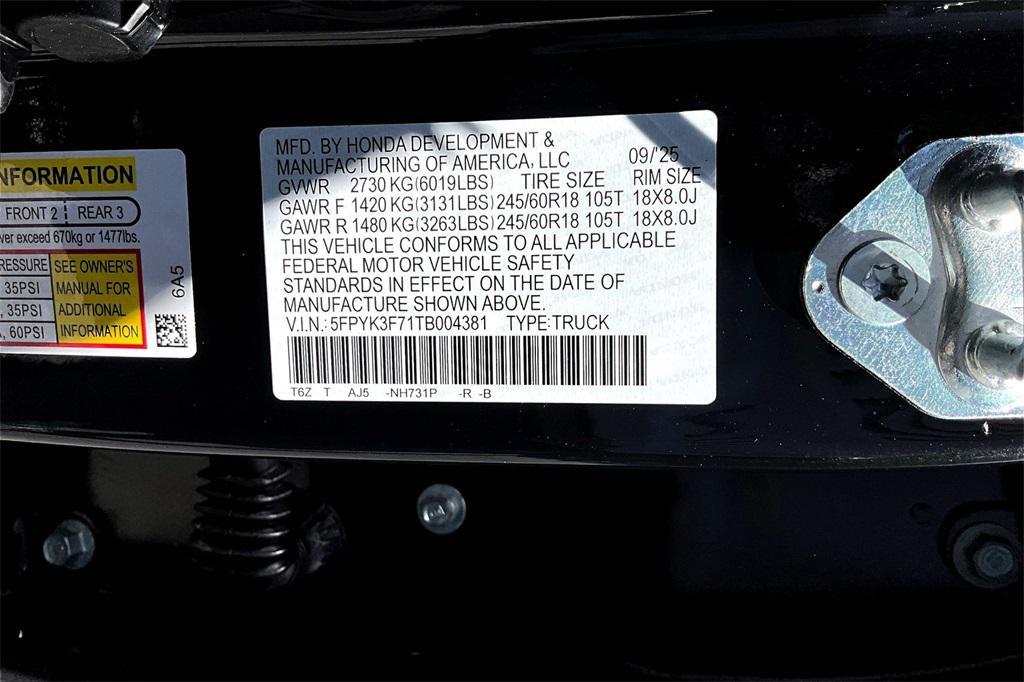 new 2026 Honda Ridgeline car, priced at $48,490