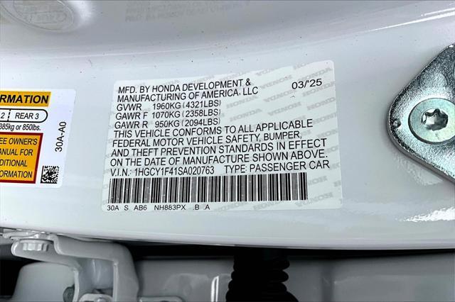 new 2025 Honda Accord car, priced at $32,165
