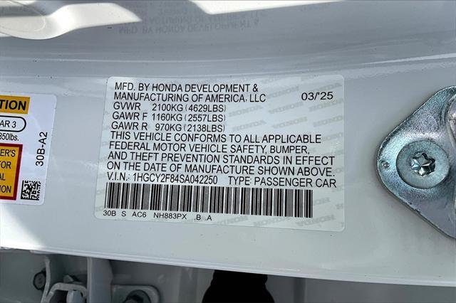 new 2025 Honda Accord Hybrid car, priced at $40,905