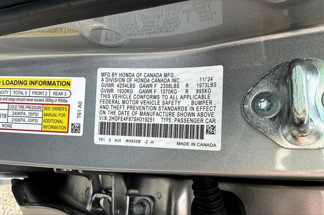 new 2025 Honda Civic Hybrid car, priced at $32,845