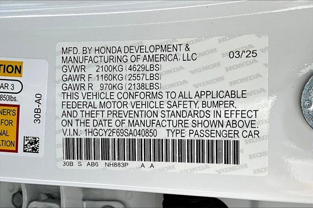new 2025 Honda Accord Hybrid car, priced at $36,545