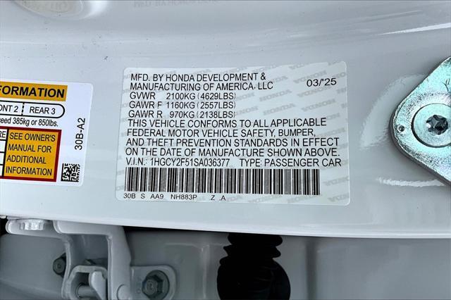 new 2025 Honda Accord Hybrid car, priced at $35,260