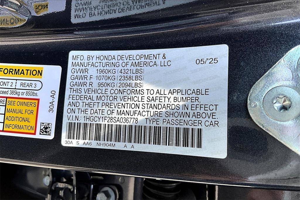new 2025 Honda Accord car, priced at $29,445