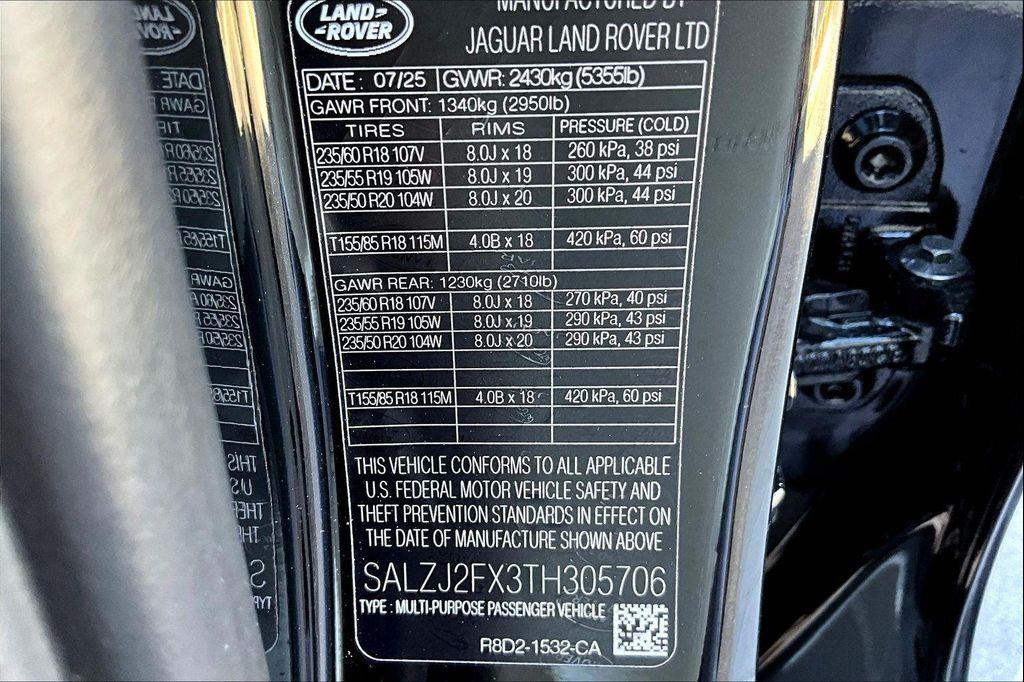 new 2026 Land Rover Range Rover Evoque car, priced at $56,150