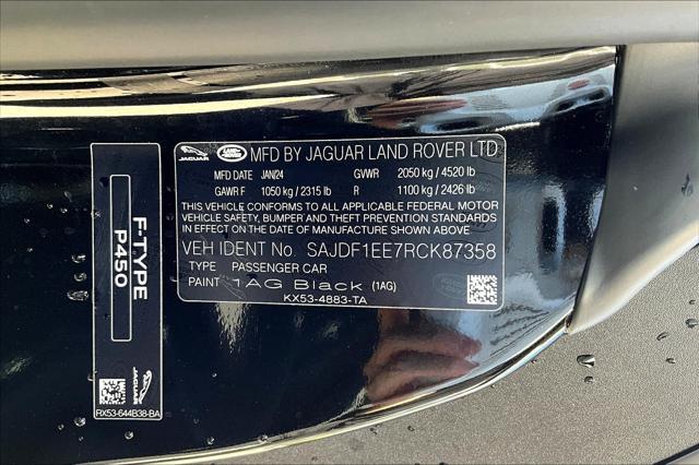 new 2024 Jaguar F-TYPE car, priced at $83,593