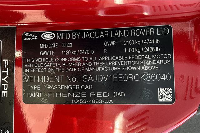 new 2024 Jaguar F-TYPE car, priced at $96,915