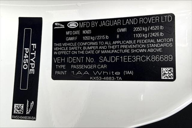 new 2024 Jaguar F-TYPE car, priced at $84,158