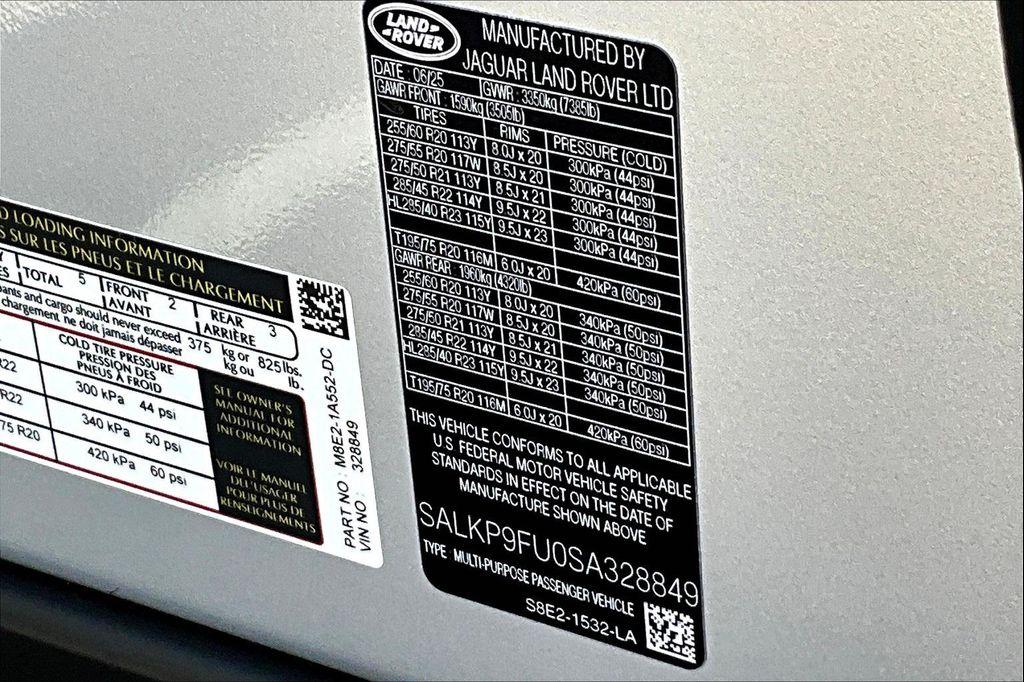 new 2025 Land Rover Range Rover car, priced at $125,800