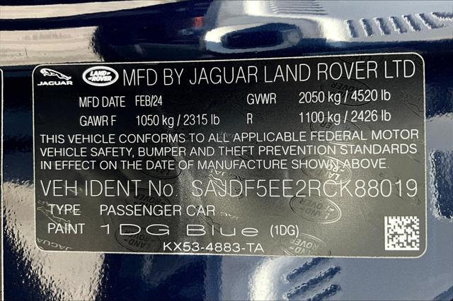 new 2024 Jaguar F-TYPE car, priced at $91,628