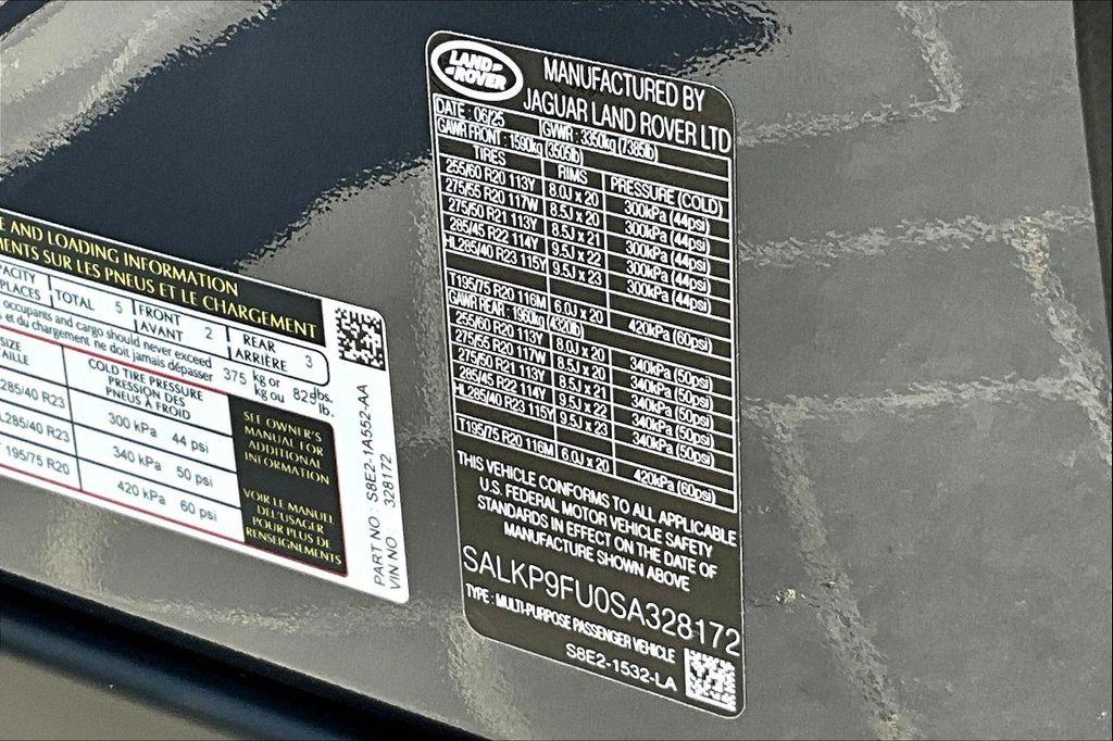 new 2025 Land Rover Range Rover car, priced at $125,695