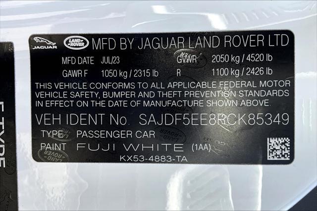 new 2024 Jaguar F-TYPE car, priced at $84,178