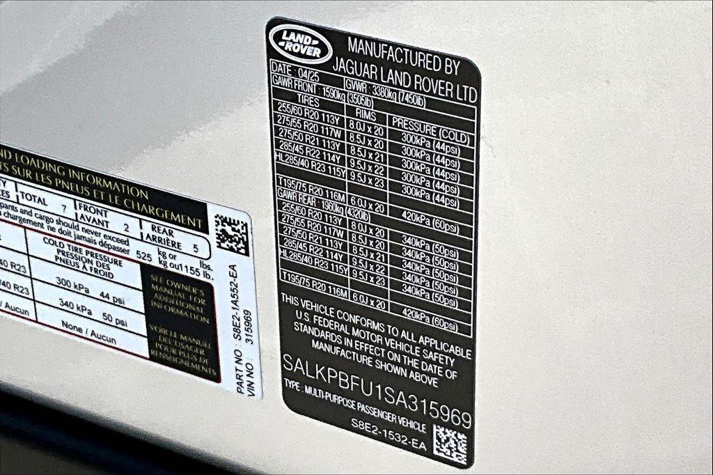 new 2025 Land Rover Range Rover car, priced at $133,825