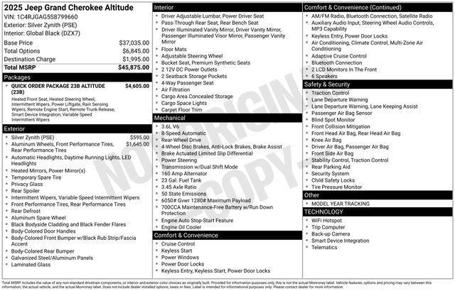 new 2025 Jeep Grand Cherokee car, priced at $38,875