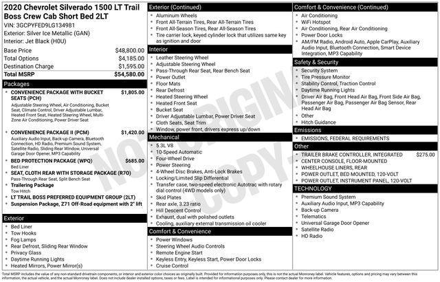 used 2020 Chevrolet Silverado 1500 car, priced at $32,497