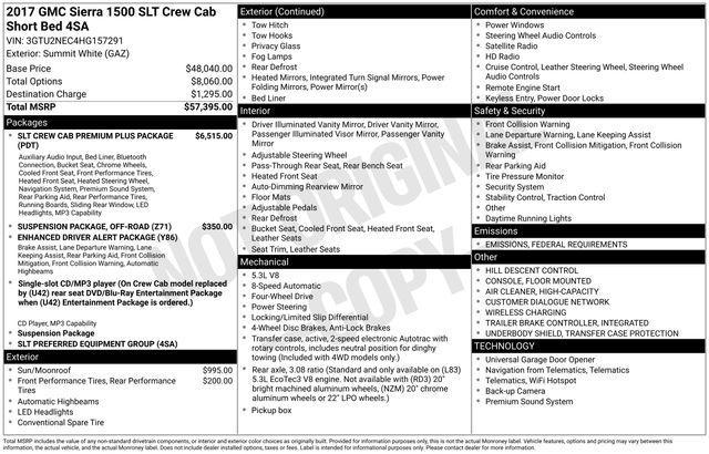 used 2017 GMC Sierra 1500 car, priced at $27,497