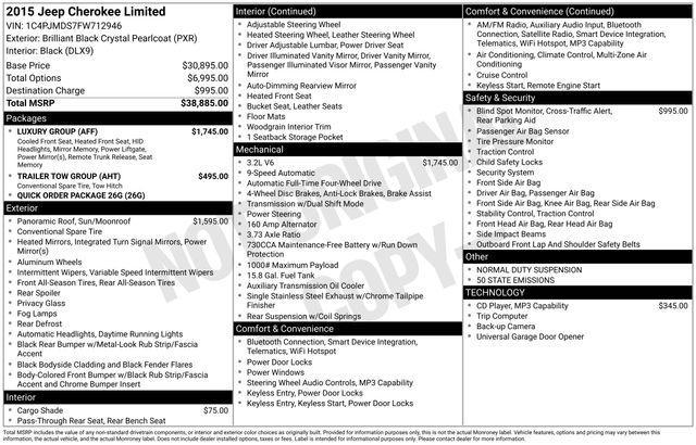 used 2015 Jeep Cherokee car