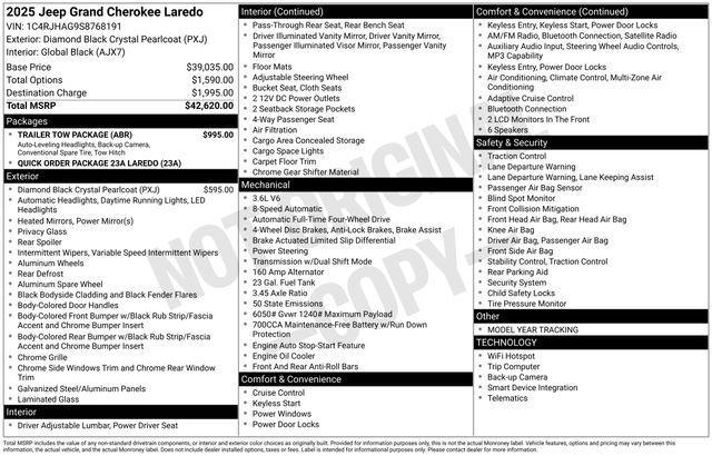 new 2025 Jeep Grand Cherokee car, priced at $36,370