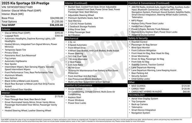 used 2025 Kia Sportage car, priced at $31,470