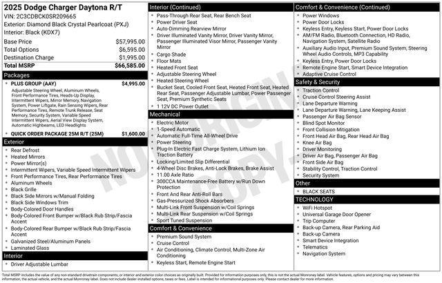 new 2025 Dodge Charger Daytona car, priced at $62,884
