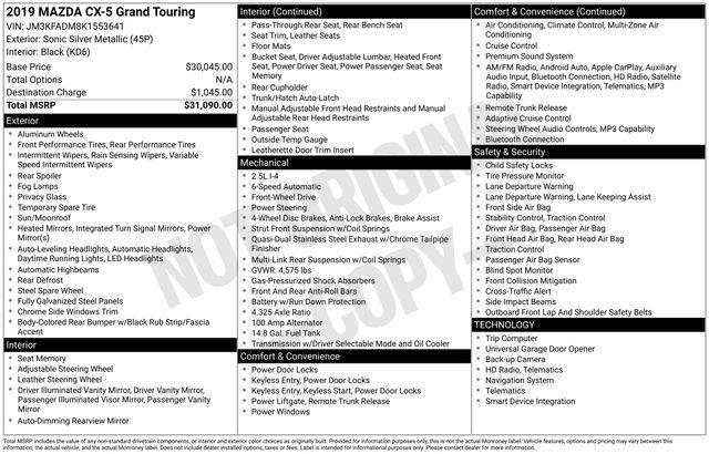 used 2019 Mazda CX-5 car, priced at $20,497