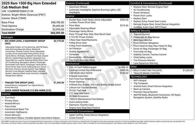 used 2025 Ram 1500 car, priced at $47,997