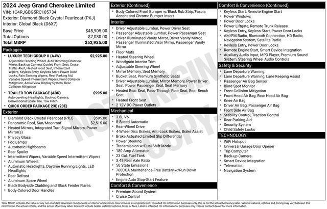 used 2024 Jeep Grand Cherokee car, priced at $31,997