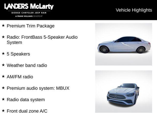 used 2023 Mercedes-Benz C-Class car, priced at $33,497