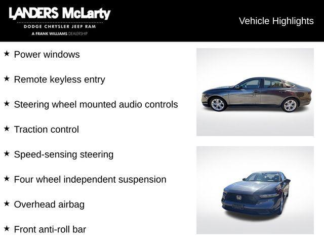 used 2023 Honda Accord car, priced at $23,497