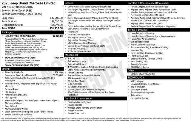 new 2025 Jeep Grand Cherokee car, priced at $39,680