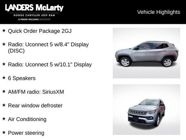 used 2022 Jeep Compass car, priced at $19,497