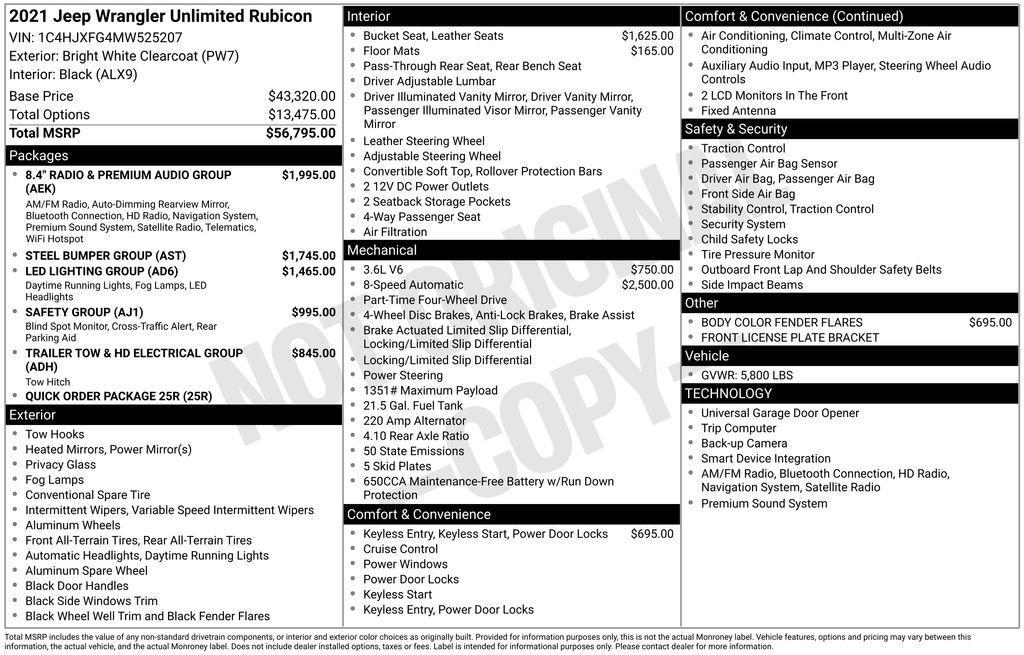 used 2021 Jeep Wrangler Unlimited car, priced at $40,251