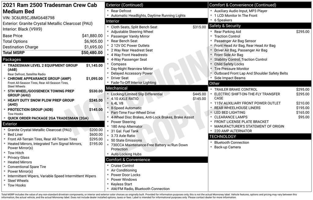 used 2021 Ram 2500 car, priced at $36,376