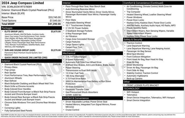 new 2024 Jeep Compass car, priced at $39,367