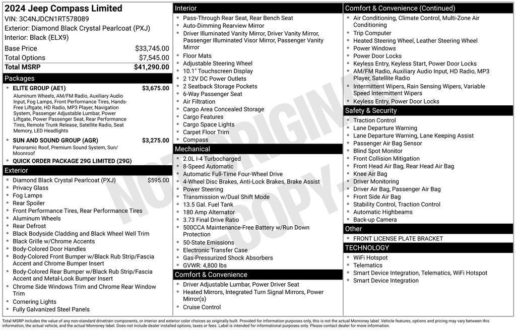 new 2024 Jeep Compass car, priced at $39,367