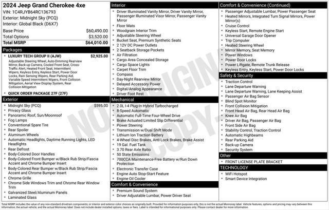 new 2024 Jeep Grand Cherokee 4xe car, priced at $44,744