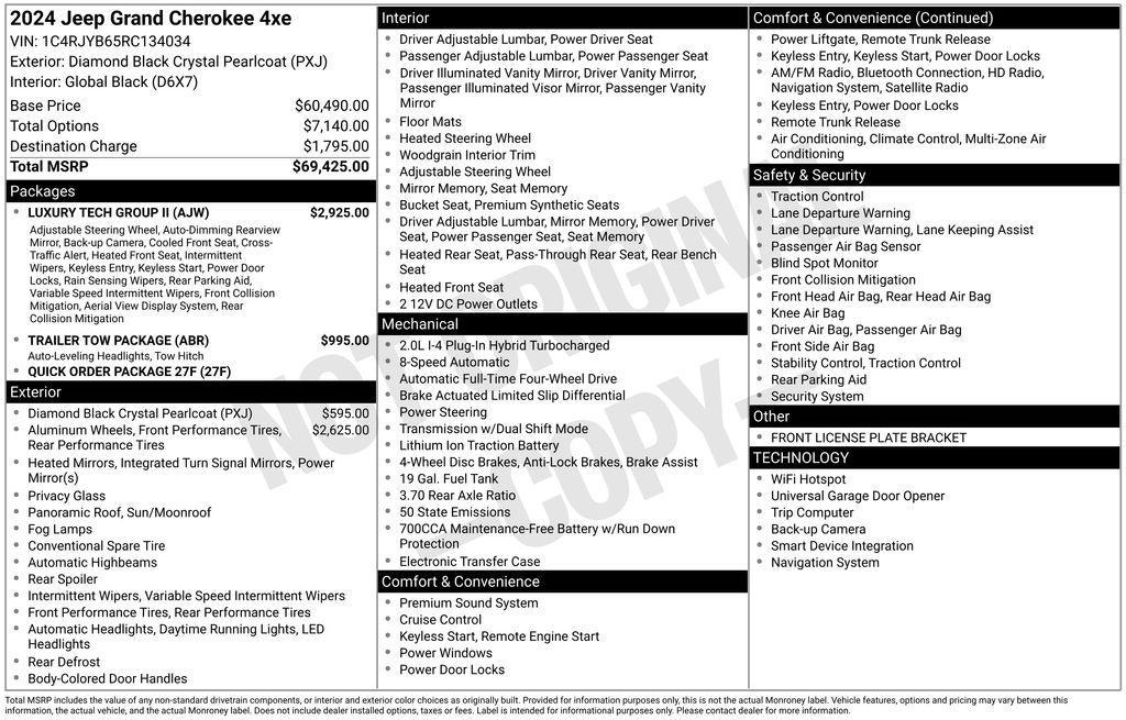 new 2024 Jeep Grand Cherokee 4xe car, priced at $55,040