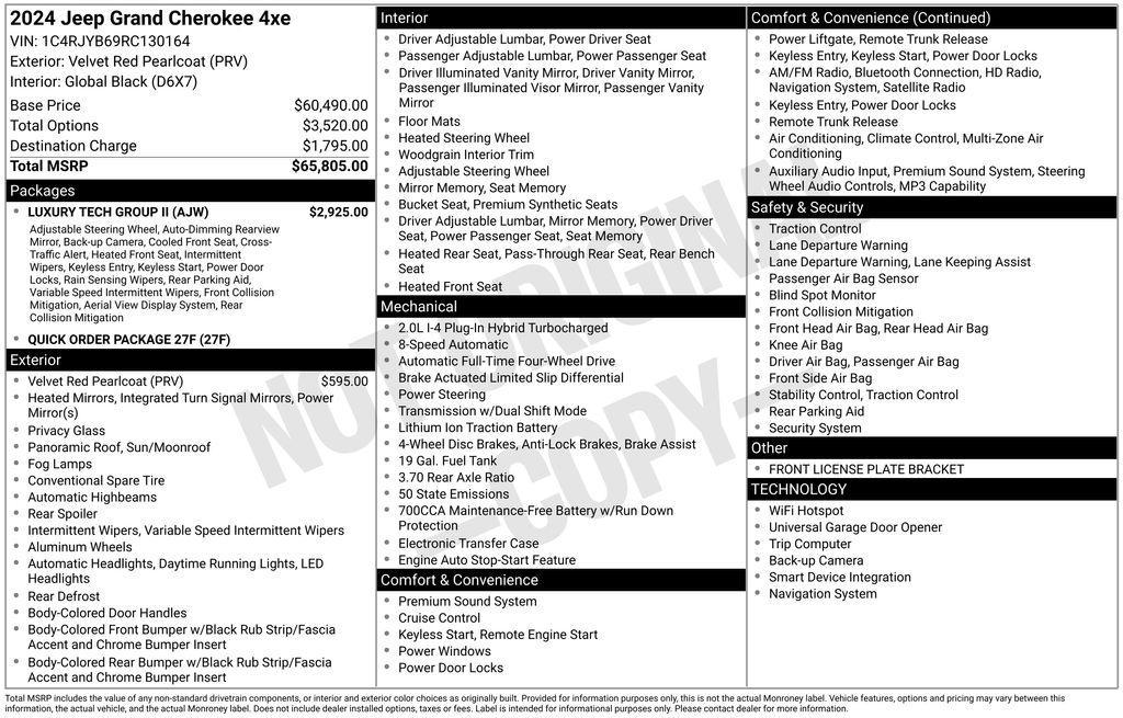 new 2024 Jeep Grand Cherokee 4xe car, priced at $52,144