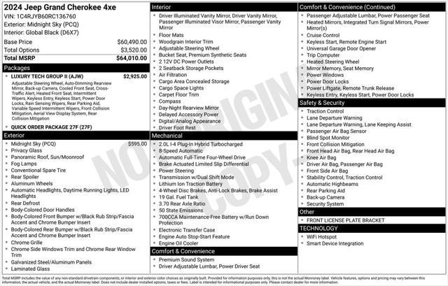 new 2024 Jeep Grand Cherokee 4xe car, priced at $44,744