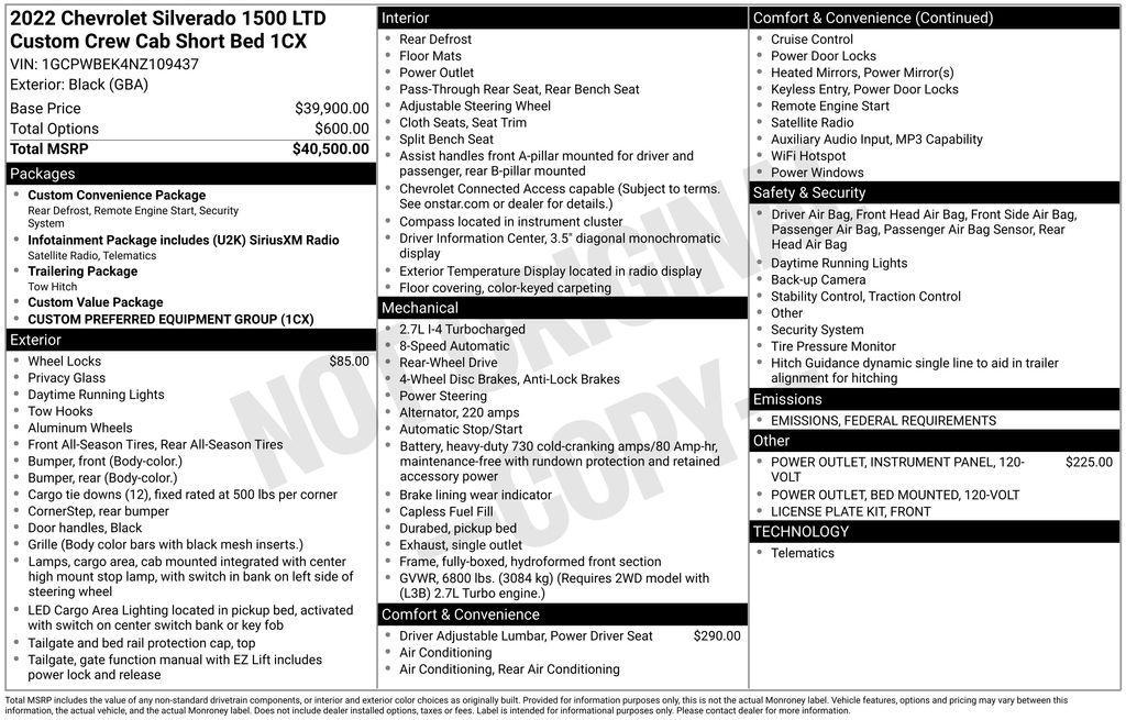 used 2022 Chevrolet Silverado 1500 car, priced at $29,500