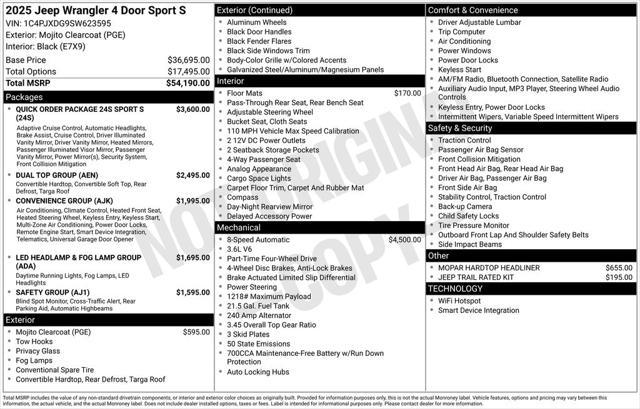 new 2025 Jeep Wrangler car, priced at $47,331