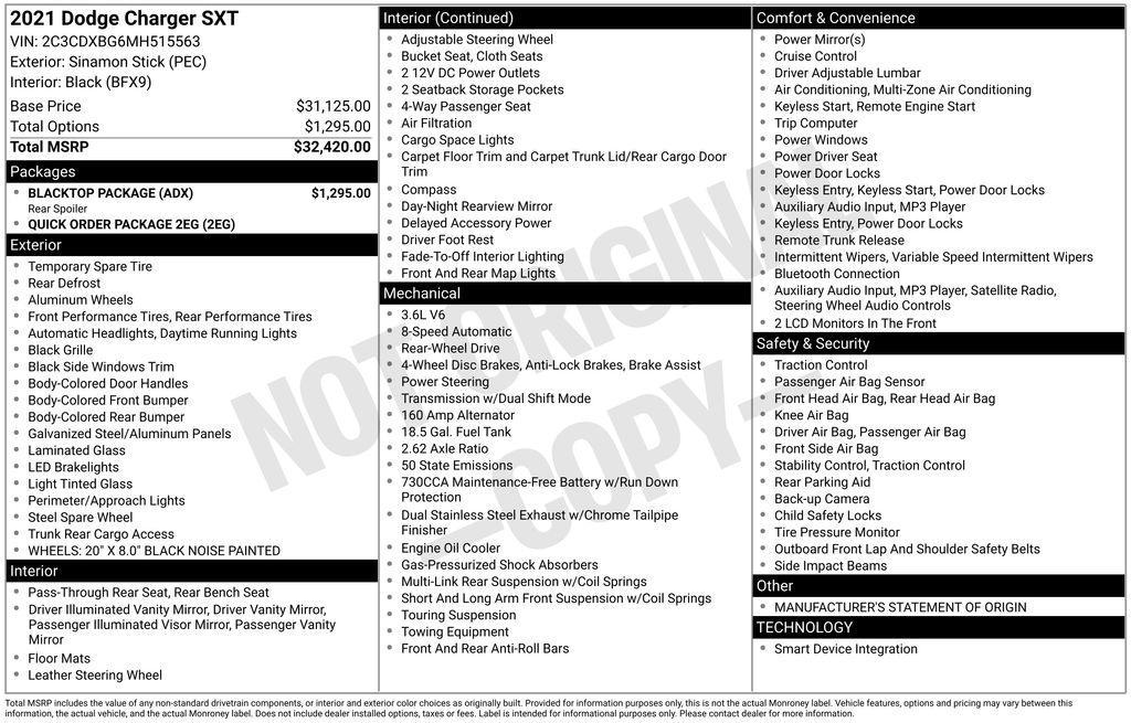 used 2021 Dodge Charger car, priced at $19,600